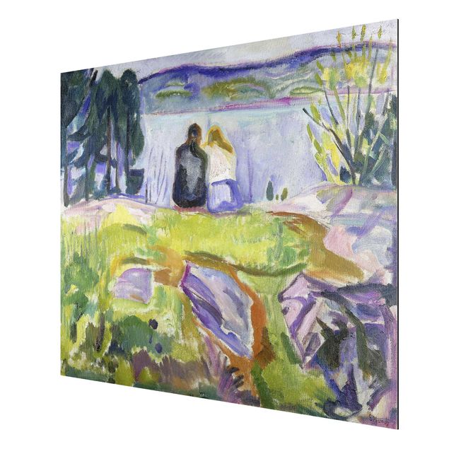 Riproduzioni Edvard Munch - Primavera (coppia di innamorati sulla riva)
