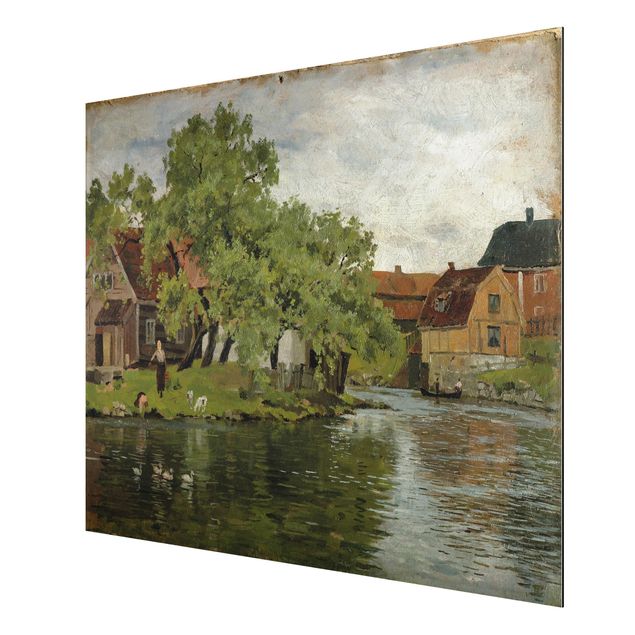 Riproduzioni Edvard Munch - Scena sul fiume Akerselven