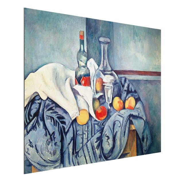 Quadri impressionisti Paul Cézanne - Natura morta con pesche e bottiglie