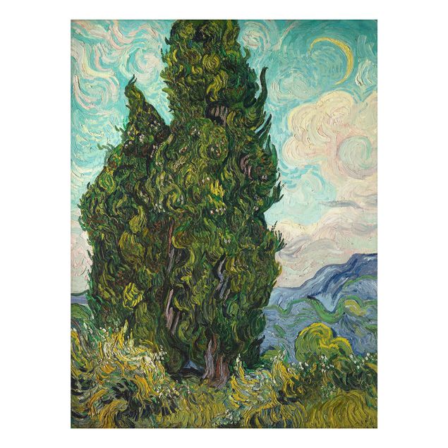 Quadro puntinismo Vincent van Gogh - Cipressi