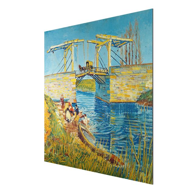 Post impressionismo quadri Vincent van Gogh - Il ponte levatoio di Arles con un gruppo di lavandaie