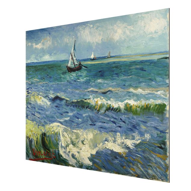 Quadro post impressionista Vincent Van Gogh - Paesaggio marino vicino a Les Saintes-Maries-De-La-Mer
