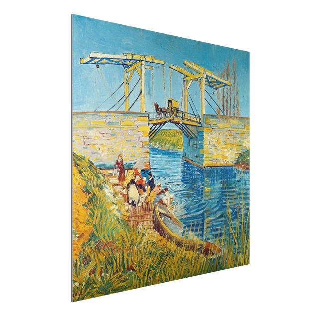 Impressionismo quadri Vincent van Gogh - Il ponte levatoio di Arles con un gruppo di lavandaie