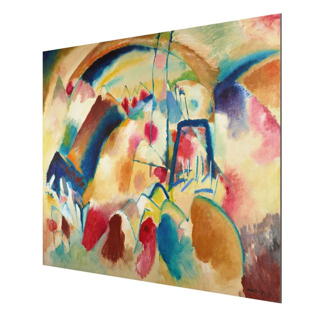 Quadri espressionismo Wassily Kandinsky - Paesaggio con chiesa (Paesaggio con macchie rosse)