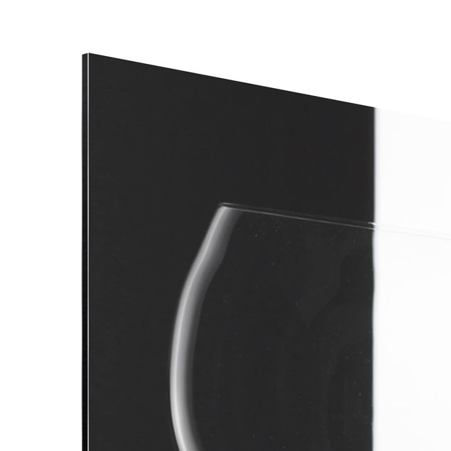 Quadri in alluminio Bicchieri da vino in bianco e nero