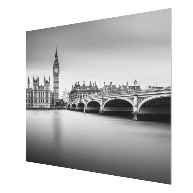 Quadri bianco e nero Il ponte di Westminster e il Big Ben