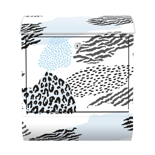 Cassetta postale bianca Stampa animale Zebra Tigre Leopardo Artico