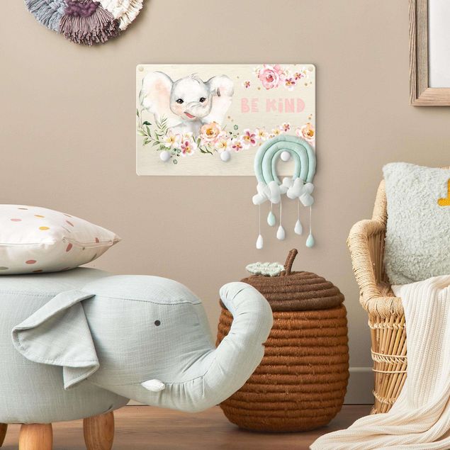 Appendiabiti animali Elefante ad acquerello - Be Kind