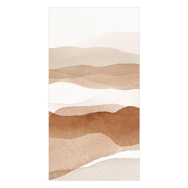 Rivestimento per doccia - Paesaggio in acquerello montagne di sabbia