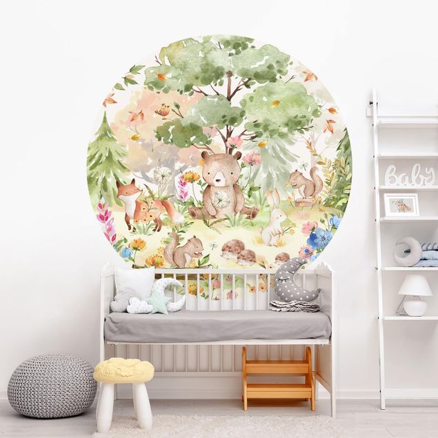 Decorazioni camera neonato Acquerello - Animali della foresta
