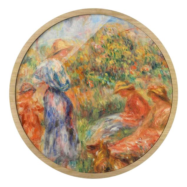 Riproduzioni quadri famosi Auguste Renoir - Tre donne e un bambino in un paesaggio