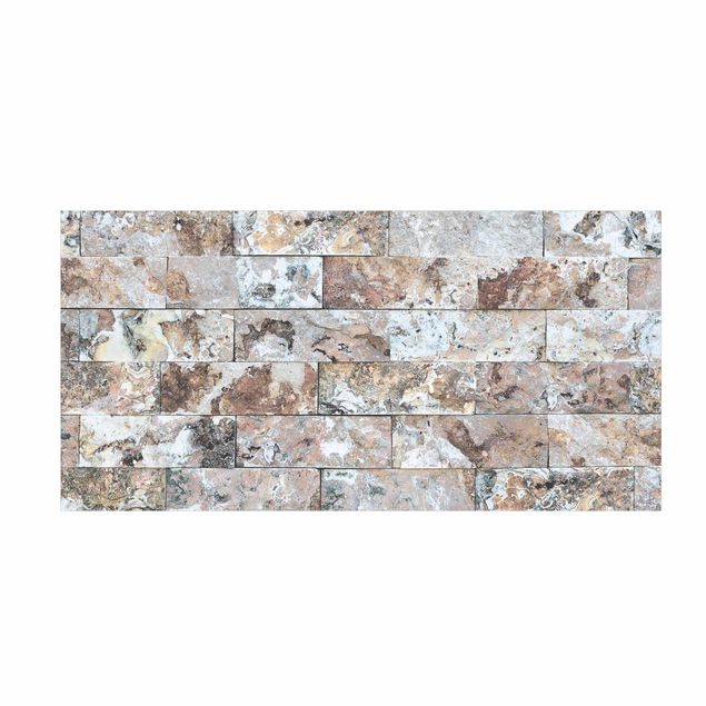 beige tappeti moderni soggiorno Muro di pietra naturale di marmo