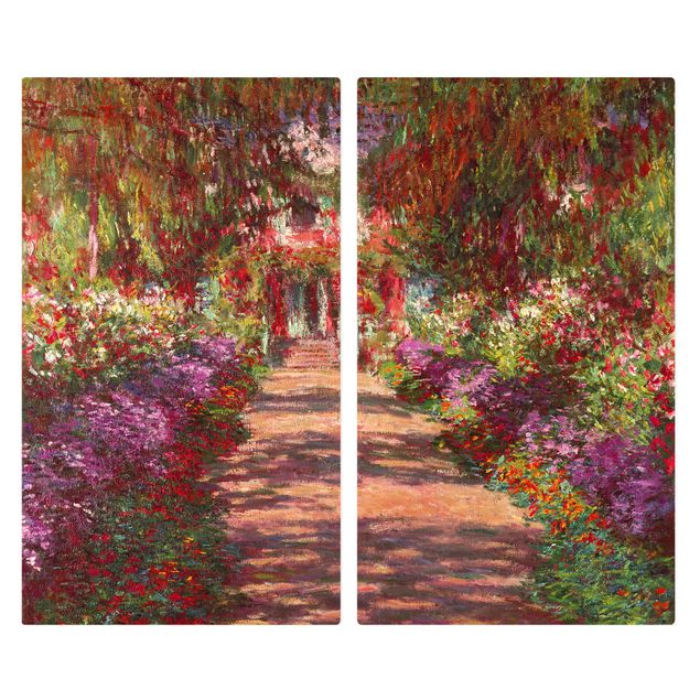 Coprifornelli con paesaggio Claude Monet - Sentiero nel giardino di Monet a Giverny