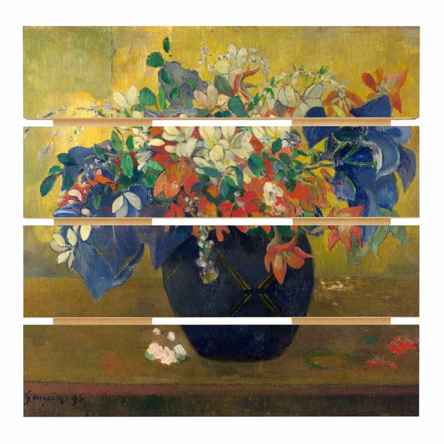 Quadri in legno con fiori Paul Gauguin - Fiori in un vaso