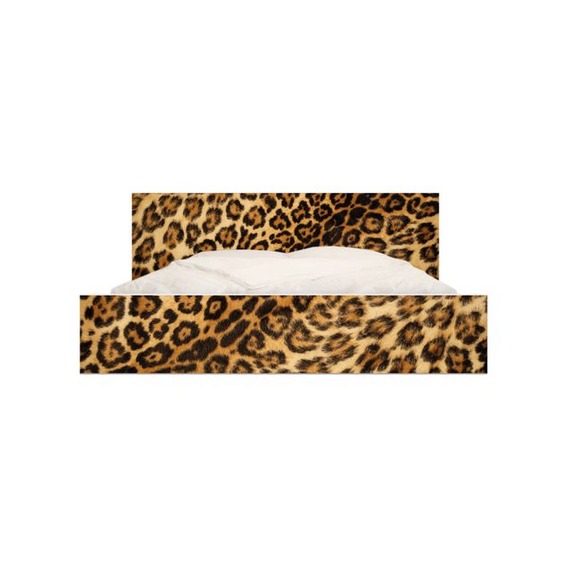 Pellicole adesive per mobili letto Malm IKEA Pelle di giaguaro