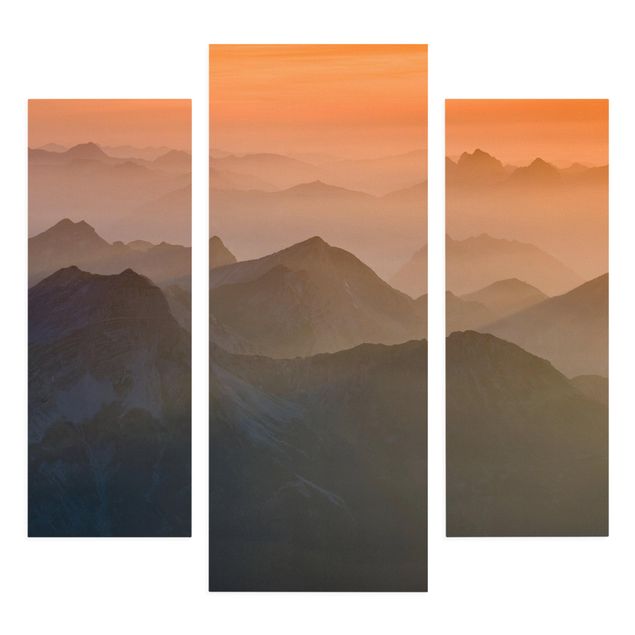 Tele con paesaggi Vista dal monte Zugspitze