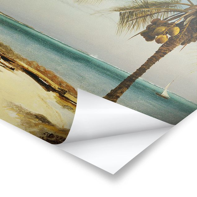 Quadri con spiaggia e mare Albert Bierstadt - Costa tropicale