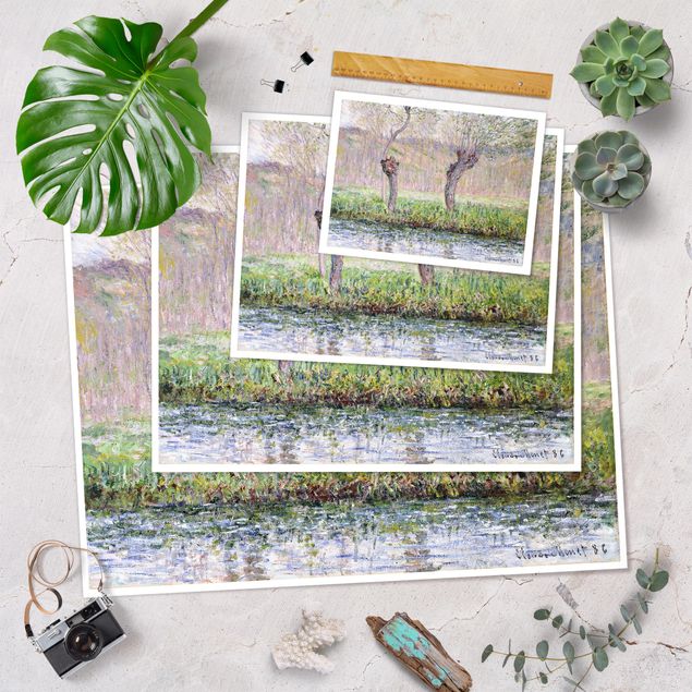 Quadri natura Claude Monet - Alberi di salice in primavera