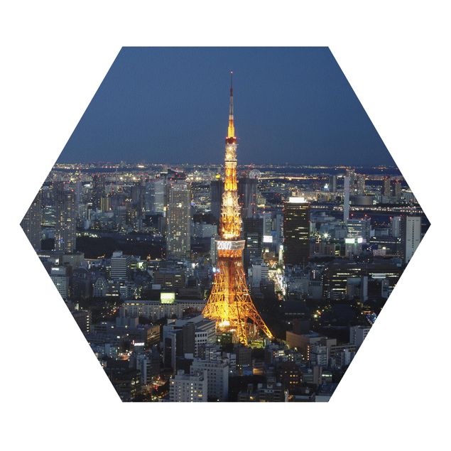 Quadro moderno blu Torre di Tokyo