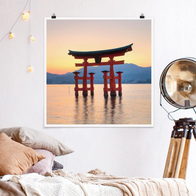 Quadro paesaggio Torii a Itsukushima