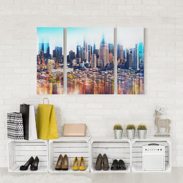 Quadri su tela New York Skyline di Manhattan tratto urbano