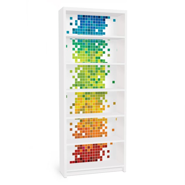 Pellicole adesive con disegni Pixel arcobaleno