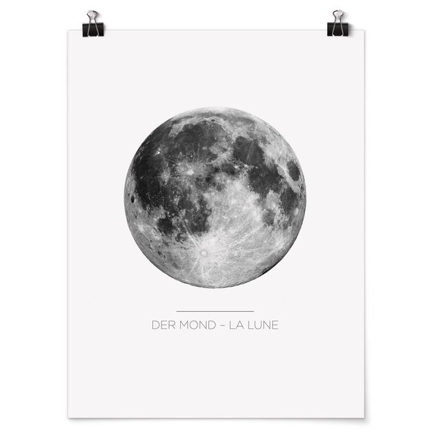 Quadri moderni grigi La Luna - La Lune