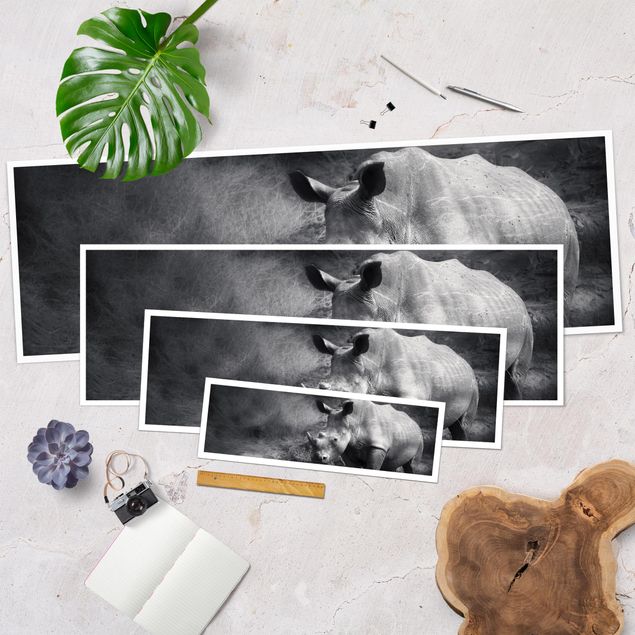 Poster - Lonesome Rhinoceros - Panorama formato orizzontale