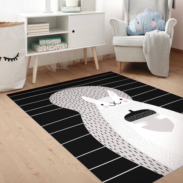 tappeto design moderno Zoo con disegni - Scoiattolo