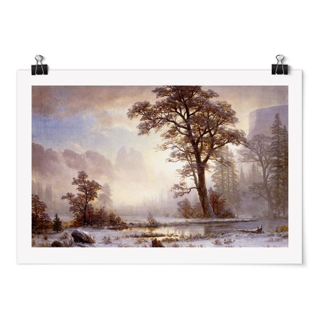 Stile artistico Albert Bierstadt - Valle dello Yosemite, caduta di neve
