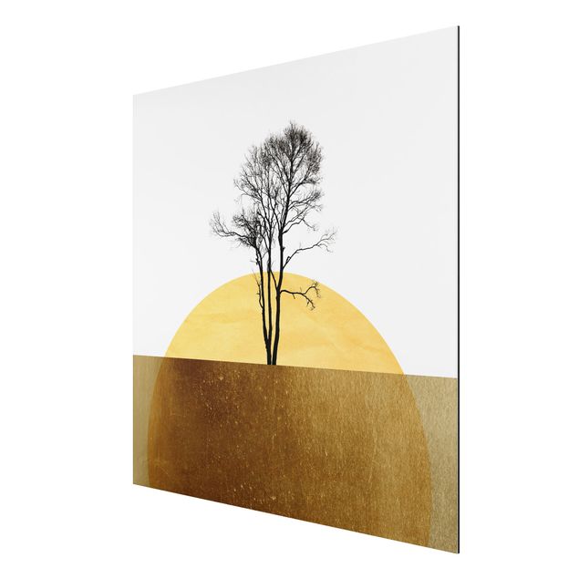 Riproduzioni quadri famosi Sole d'oro con albero