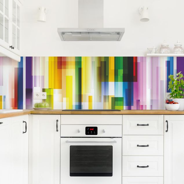 Rivestimenti per cucina astratti Cubi arcobaleno