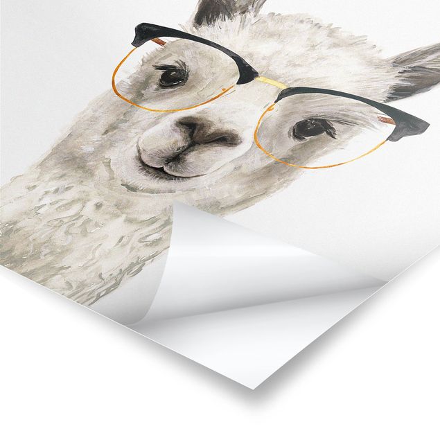 Poster Hip Lama con occhiali I