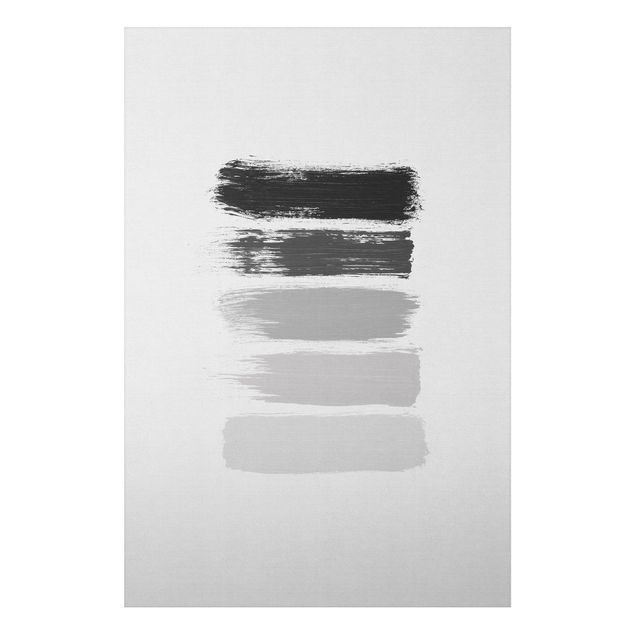Riproduzione quadri famosi Strisce in nero e grigio