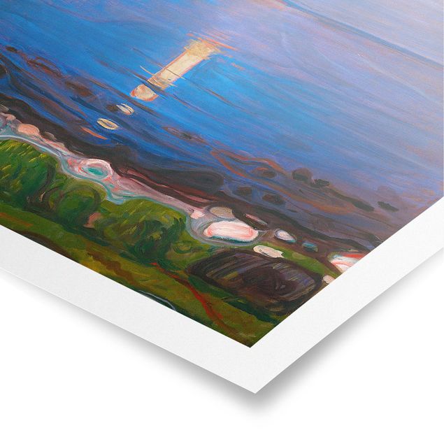 Quadri con paesaggio Edvard Munch - Notte d'estate sulla spiaggia