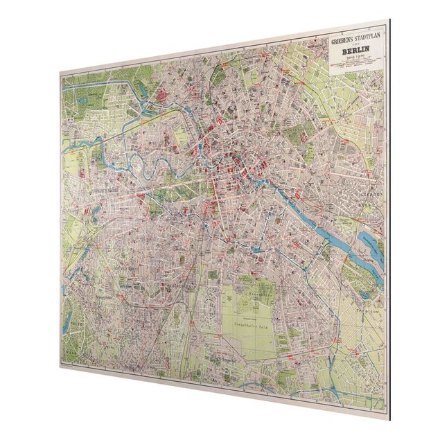 Quadro mappamondo Mappa vintage Berlino