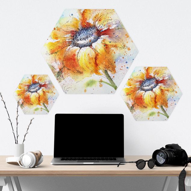 Esagono in forex - Painted girasole