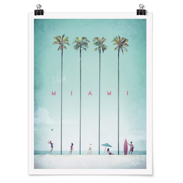 Poster spiaggia Poster di viaggio - Miami