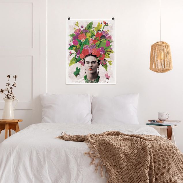 Quadri moderni per arredamento Frida Kahlo - Ritratto di fiori