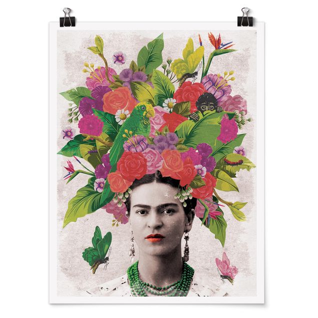 Quadri di fiori Frida Kahlo - Ritratto di fiori