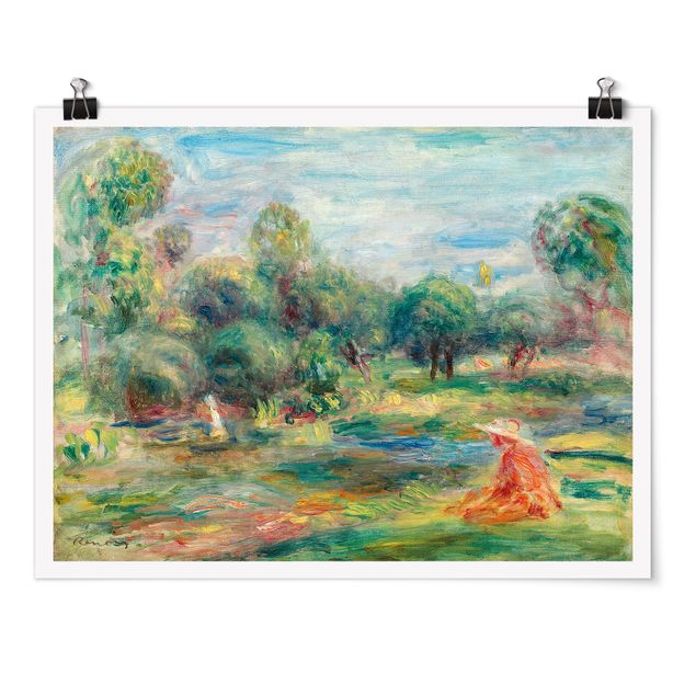 Quadri con alberi Auguste Renoir - Paesaggio a Cagnes