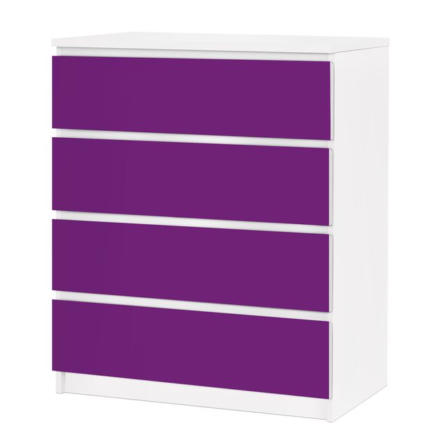 Carta adesiva per mobili IKEA - Malm Cassettiera 4xCassetti - Colour Purple