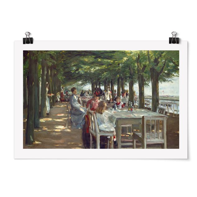 Quadro alberi Max Liebermann - La terrazza del ristorante Jacob