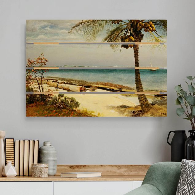 Quadro romanticismo Albert Bierstadt - Costa tropicale