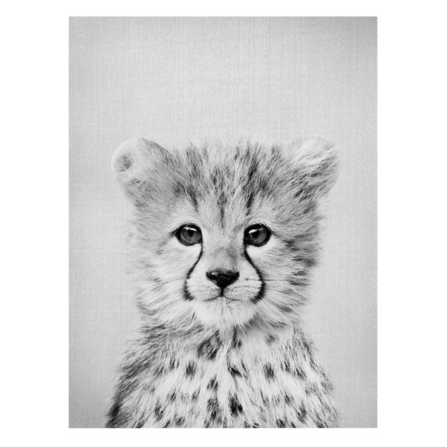 Quadro animali Piccolo ghepardo Gino bianco e nero