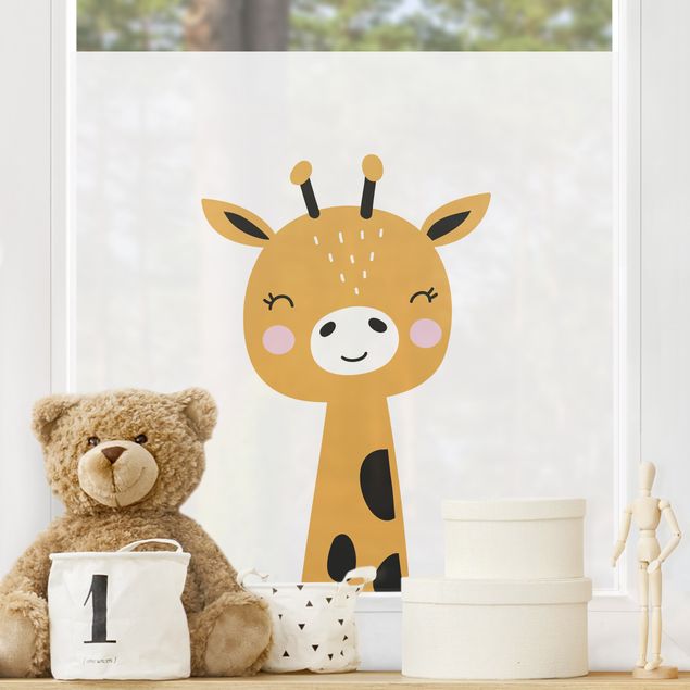Adesivi per finestre con animali Baby Giraffe