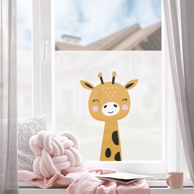 Pellicola autoadesiva per vetri Baby Giraffe