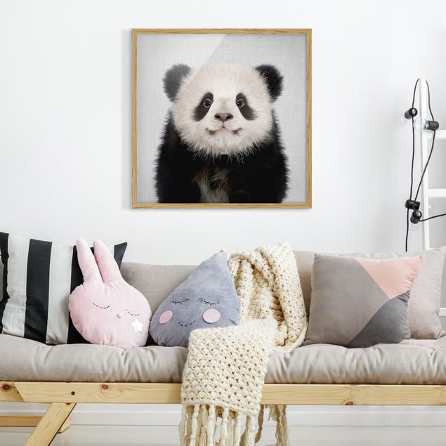 Quadri con cornice in bianco e nero Piccolo Panda Prian
