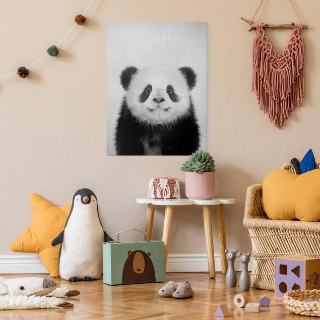 Panda quadro Cucciolo di Panda Prian Bianco e Nero