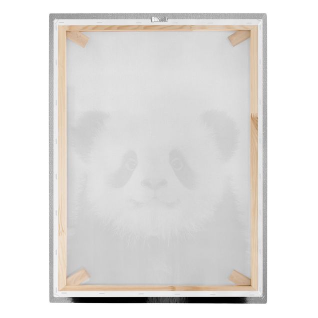 Stampa su tela Cucciolo di Panda Prian Bianco e Nero